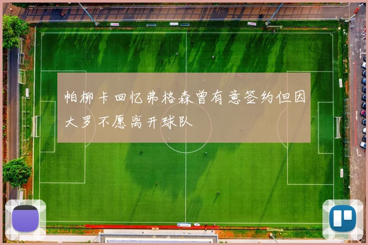 帕柳卡回忆弗格森曾有意签约但因大罗不愿离开球队