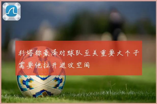 科塔称豪泽对球队至关重要大个子需要他拉开进攻空间